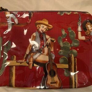 Atenti Cowgirl makeup bag or clutch made in the USA-NWOT